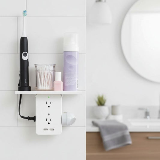 wall outlet extender - shelf with outlet